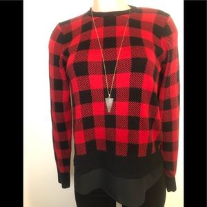 The Limited Buffalo Check Xs Crewneck Sweater